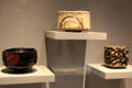 Japanese stoneware tea bowls at Montreal Museum of Fine Arts. Montreal, QC.