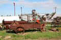 Antique farm equipment at Doc's Town at Doc's Town. Swift Current, SK.