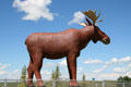 Giant Moose statue, symbol of city of Moose Jaw. Moose Jaw, SK.