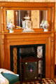 Fireplace in first guest bedroom of Saskatchewan Government House. Regina, SK.