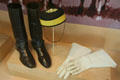NWMP boots, pillbox hat, gloves at RCMP Heritage Center. Regina, SK.