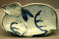 Porcelain rabbit plate from Jingdezhen, China at Ariana Museum. Geneva, Switzerland.