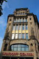 Deutsche Bank building with statuary & gold panels at Mönckebergstraße U-Bahn station. Hamburg, Germany