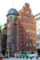 Hulbe-Haus with Dutch Renaissance facade & domed circular tower on Mönckebergstraße. Hamburg, Germany
