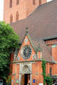 Entrance to St Jacobi Church. Hamburg, Germany.