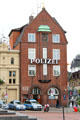 Brick Davidwache police station , often seen in German television & movie productions, in St Pauli quarter, near Reeperbahn. Hamburg, Germany.