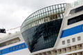 Observation deck on cruise ship AIDA mar, Genoa, docked at Altona port. Hamburg, Germany