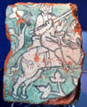 Glazed terracotta fragment of the tomb of Pope Benedict V at Hamburg History Museum. Hamburg, Germany