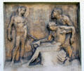 Dionysus carved stone relief by Franz von Stuck at Villa Stuck Museum. Munich, Germany.