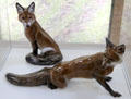 Fox figurines by Theodor Kärner for Rosenthal Porzellan at German Hunting & Fishing Museum. Munich, Germany.