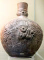 Tiwanaku-Wari culture ceramic flask from central coast of Peru at Five Continents Museum. Munich, Germany.