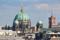 Berlin Cathedral & Rotes Rathaus from top of German Bundestag. Berlin, Germany.
