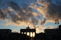 Brandenburg Gate at sunset. Berlin, Germany