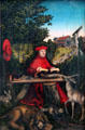 Cardinal Albrect von Brandenburg as St Jerome painting by Lucas Cranach the Elder at Berlin Gemaldegalerie. Berlin, Germany.