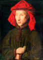 Portrait of a man by Jan van Eyck at Berlin Gemaldegalerie. Berlin, Germany.