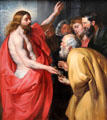 Christ gives St Peter keys to the kingdom painting by Peter Paul Rubens at Berlin Gemaldegalerie. Berlin, Germany.