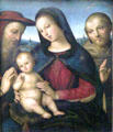Maria & child making blessing plus Sts Jerome & Francis painting by Raphael at Berlin Gemaldegalerie. Berlin, Germany.