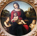 Maria & child plus John the Baptist plus holy boy painting by Raphael at Berlin Gemaldegalerie. Berlin, Germany.