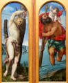 St Sebastian & St Christopher painting by Lorenzo Lotto at Berlin Gemaldegalerie. Berlin, Germany.