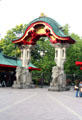 Oriental style elephant gate at Berlin Zoo. Berlin, Germany.
