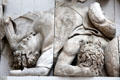 Details of Hellenistic carvings on Pergamon main altar at Pergamon Museum. Berlin, Germany
