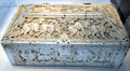 Ivory chest decorated with lion & prey from lower Italy or Sicily at Pergamon Museum. Berlin, Germany.