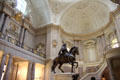 Entrance hall of Bode Museum with equestrian statue of Great Elector by Andreas Schlueter. Berlin, Germany.
