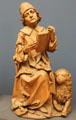 Evangelist Mark with lion wood carving by Tilman Riemenchneider of Würtzburg at Bode Museum. Berlin, Germany.