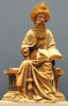 Apostle James the Greater stone carving from southern France or Spain at Bode Museum. Berlin, Germany.