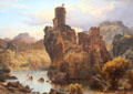 Knight's castle painting by Karl Friedrich Lessing at Alte Nationalgalerie. Berlin, Germany.