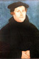 Martin Luther painting by Lucas Cranach the Elder from Wittenberg at German Historical Museum. Berlin, Germany.
