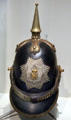 Officers helmet from Schleswig-Holstein from Danish war of annexation at German Historical Museum. Berlin, Germany.
