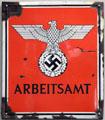 Employment office sign with Nazi design at German Historical Museum. Berlin, Germany.