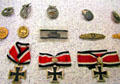 Collection of WWII German military medals at German Historical Museum. Berlin, Germany.