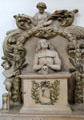 Tomb with skull & hourglass at St Mary's Church. Berlin, Germany.