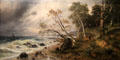 Baltic coast on island of Vilm painting by Friedrich Preller the younger at Pomeranian State Museum. Greifswald, Germany.