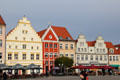 Heritage buildings on Greifswald market square. Greifswald, Germany