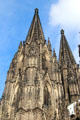 Twin towers of Cologne Cathedral of St Peter & St Mary a UNESCO World Heritage Site. Köln, Germany.
