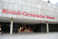 Entrance to Roman Germanic Museum. Köln, Germany.