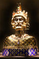 Silver-gilt bust of Charlemagne , with precious stones & containing Charlemagne relic at Aachen Cathedral Treasury. Aachen, Germany
