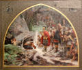 Romans Discover Hot Springs painting by Albert Baur at New Aachen City Museum. Aachen, Germany.