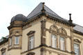 Building detail of Hamburg Decorative Arts Museum. Hamburg, Germany.