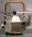 AEG Electric nickel-plated brass water kettle by Peter Behrens at Hamburg Decorative Arts Museum. Hamburg, Germany.