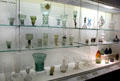 European historic art glass display at Hamburg Decorative Arts Museum. Hamburg, Germany.