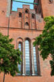 Brick Gothic facade details of Lübeck Dom. Lübeck, Germany.