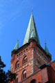 Gothic tower of St Peter's Church. Lübeck, Germany.