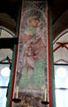 Fresco of saint in St Jacob's Church. Lübeck, Germany.