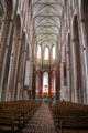 Interior at St Mary's Church. Lübeck, Germany.