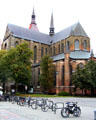 St. Mary's Church brick Gothic structure. Rostock, Germany