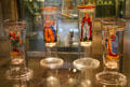 Lohgerber enameled glass beakers feature 12 apostles at Cultural History Museum. Rostock, Germany.